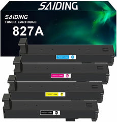 SAIDING 827A Toner Cartridge Remanufactured CF300A CF301A CF302A CF303A Toner Cartridge Replacement for M880 - M880z - M880z+ - M880z+ NFC Printer (4 Pack)