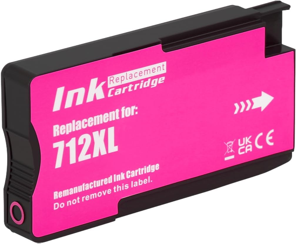 SAIDING Remanufactured 712 712XL Ink Cartridges Replacement for DesignJet T230 T210 T650 T630 Studio Plotter Printer.(4-Pack)