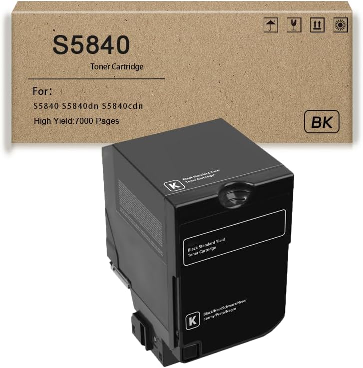 SAIDING Remanufactured S5840 Toner Cartidge Replacement for Dell S5840 S5840dn S5840cdn Printer (7000 Pages,1 Black)