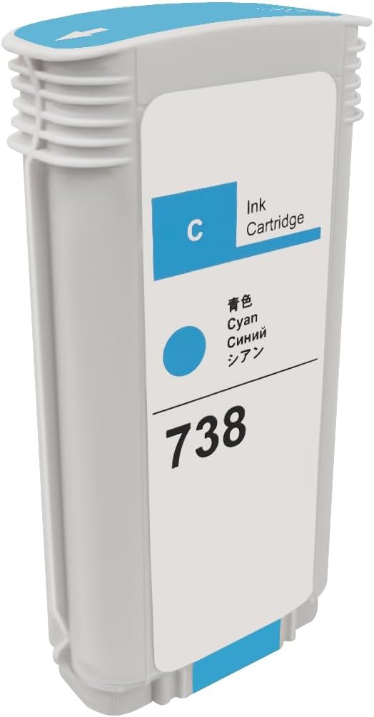 SAIDING 738 Ink Cartridge 130ML Compatible for DesignJet T850 T950 Wide Format Printer plotters (4-Pack)