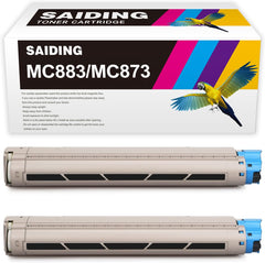 SAIDING Compatible Toner Cartridge Replacement for MC883 MC873 45862840 45862852 to use with OKI MC883DN MC873DN (2 Black)