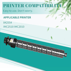 SAIDING Compatible IM C2510 IMC2010 Black Toner Cartridge 842554 High Yield Replacement for Ricoh IMC2510 IMC2010 Printer(18500 Pages)