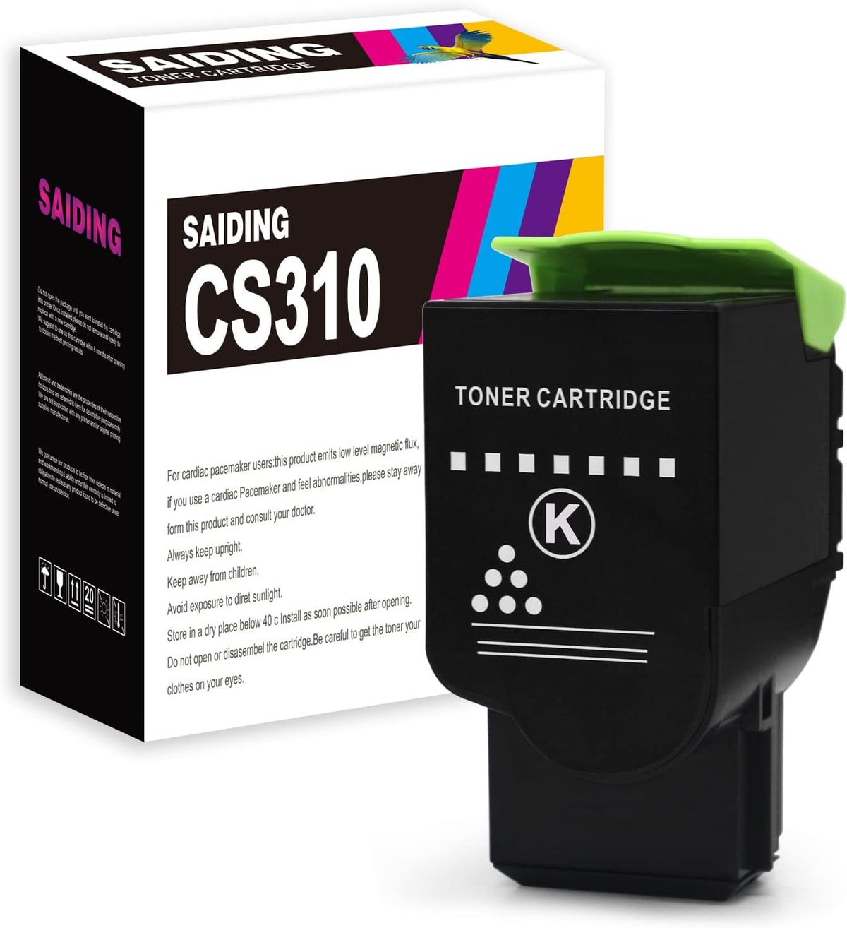 SAIDING 70C1HK0 701HK Remanufactured Black CS310 Toner Cartridge Replacement for CS310dn CS310n CS410dn CS410dtn CS410n CS510de CS510dte Printer.(4000 Pages)