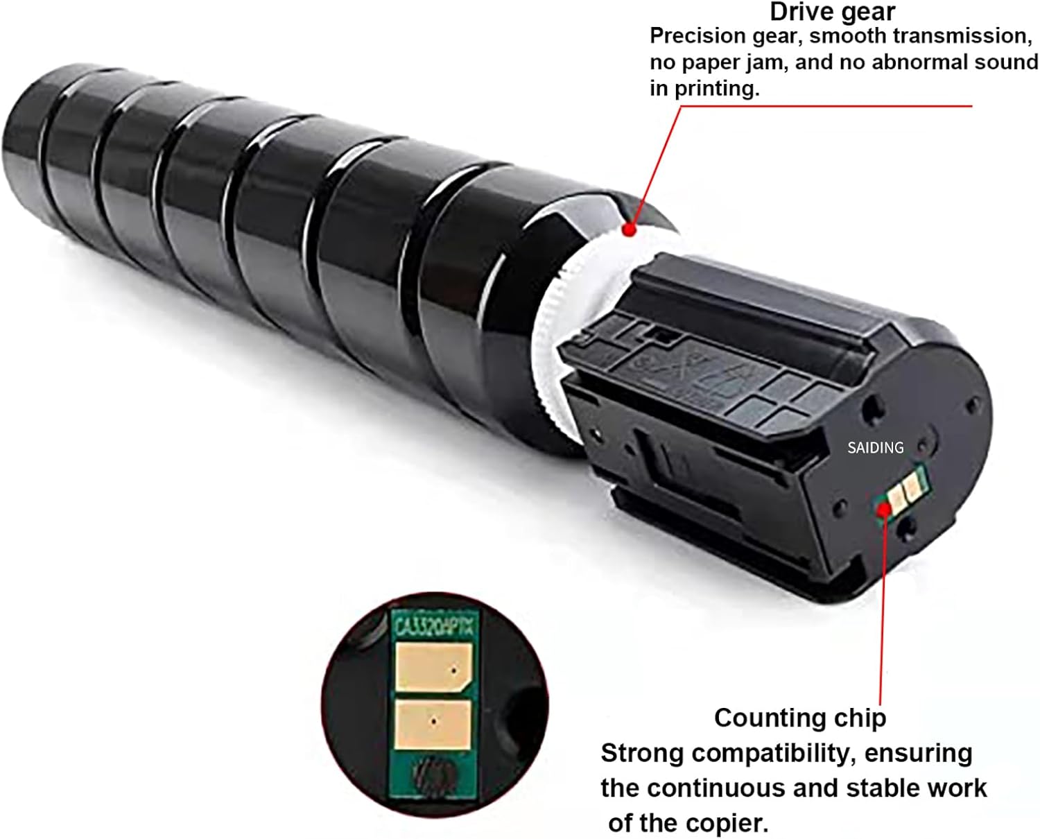 SAIDING GPR53 Remanufactured Toner Cartridge Compatible with Canon GPR-53BK GPR-53C GPR-53M GPR-53Y ImageRunner C3325 3330 3520 3525 3530 Toner Cartridges Set-Black Magenta Cyan Yellow 4 Packs