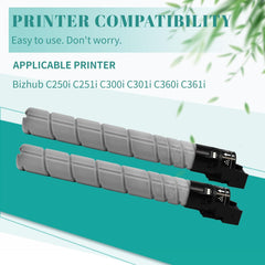 SAIDING Compatible Toner Cartridge Replacement for AAV8130 TN328 TN328k TN-328 Black Toner for Konica Minolta Bizhub C250i C251i C300i C301i C360i C361i C450i C451i C550i C551i C651i Printer(2 Black)