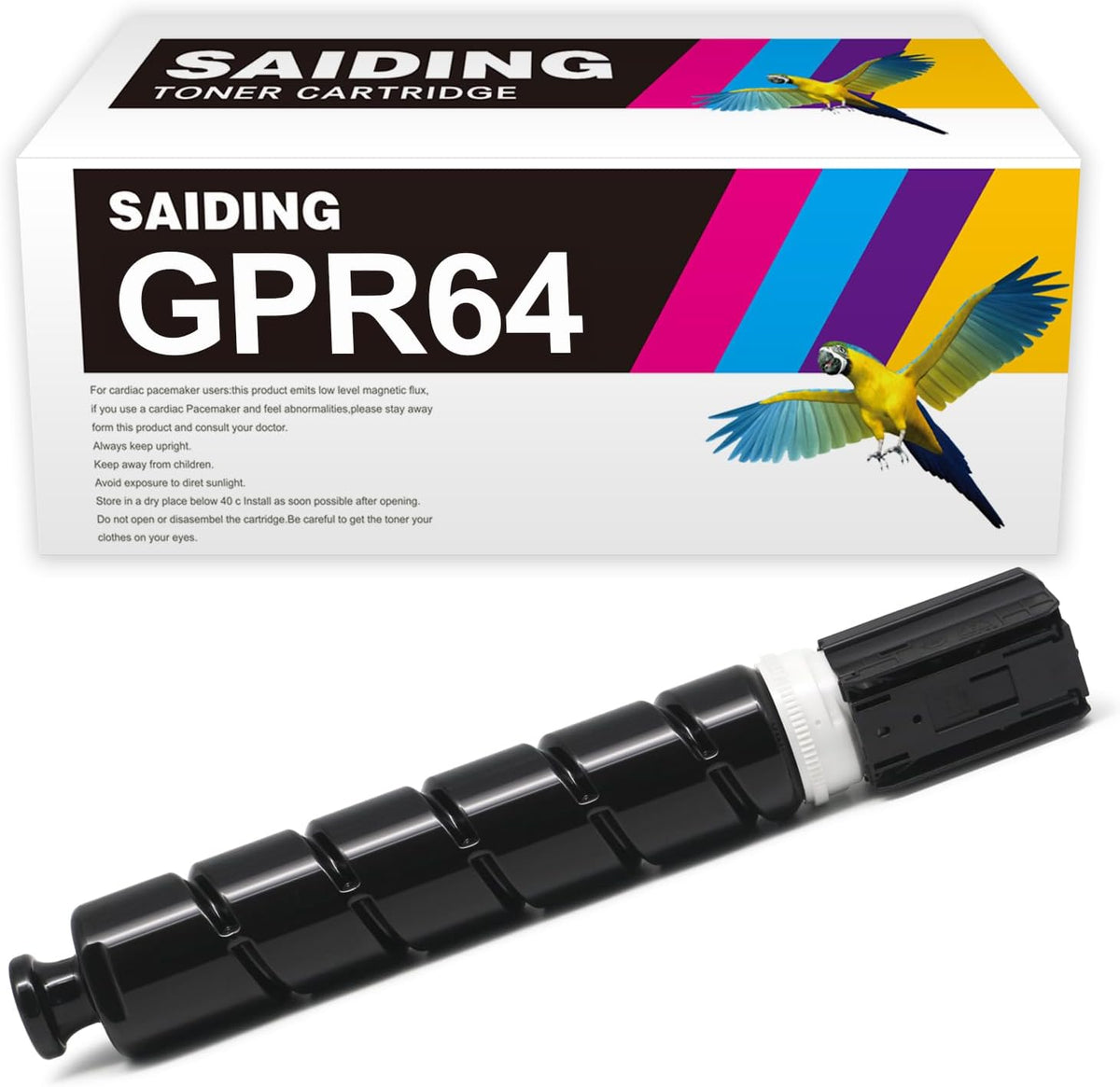 SAIDING 1PK GPR64 GPR-64 Black Toner Cartridge,5141C003AA,Remanufactured 50000 Pages,Compatible for Canon ImageRunner Advance DX 4825 4835 4845 Printer.