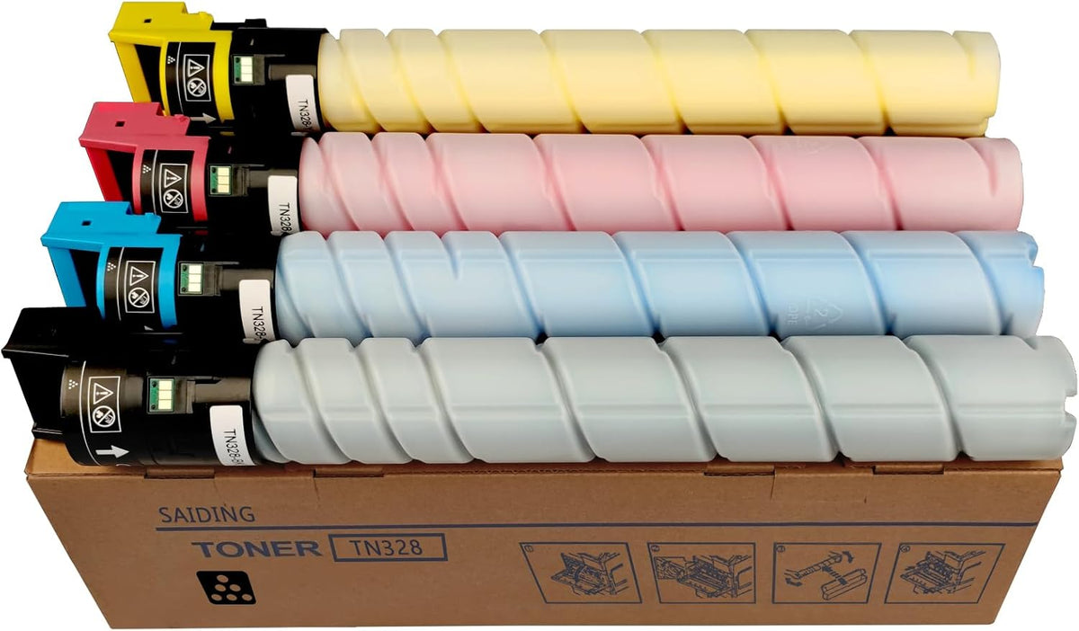 Compatible Toner Cartridge Replacement for Konica TN328 TN-328 TN626 TN330 TN628 for Minolta Bizhub C250i C300i C360i C450i C550i C650i C7130i C251i C301i C361i C451i C551i C651i Printer(4 Pack