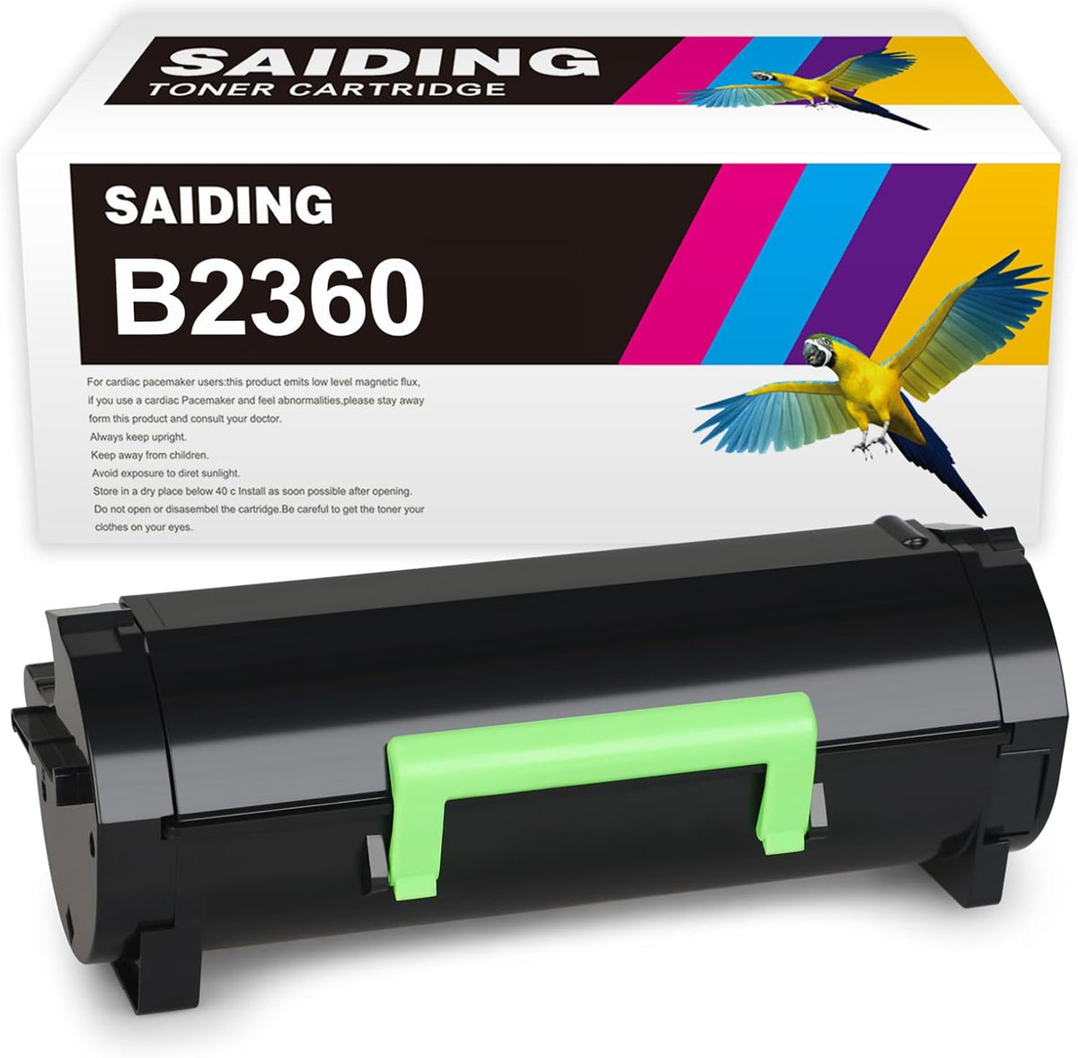 SAIDING Compatible Toner Cartridge Replacement for Dell M11XH B2360 B3460 B3465 Black Toner to Use with B2360d B2360dn B3460dn B3465dn B3465dnf B3465dnf MFP Printer (1 Black)