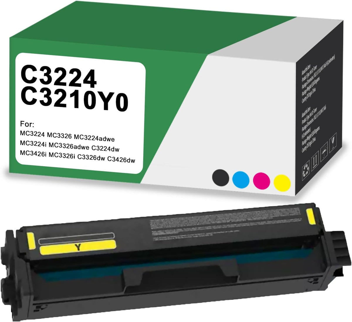 SAIDING C3224 C3210Y0 C321HY0 Toner Cartridge Replacement for MC3224 MC3326 MC3224adwe MC3224i MC3326adwe C3224dw MC3426i MC3326i C3326dw C3426dw Printers.(Yellow)