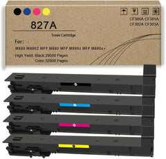 SAIDING Remanufactured Toner Cartridge Replacement for 827A CF300A CF301A CF302A CF303A for M880 - M880z - M880z+ - M880z+ NFC Printer (4 Pack)