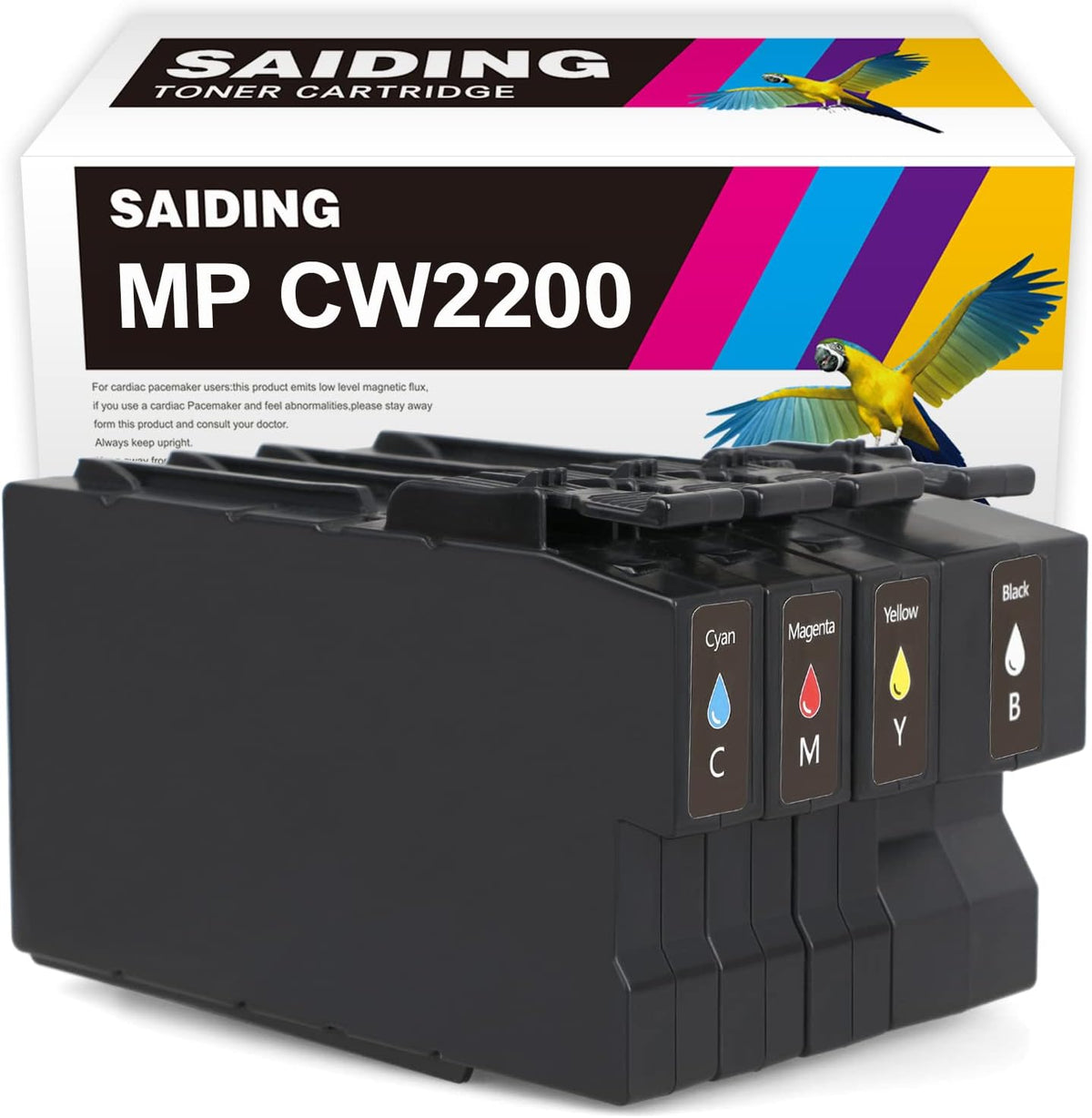 SAIDING Compatible CW2200 Ink Cartridge 841720 841721 841722 841723 Replacement for MP CW2200 CW1200 for Ricoh Aficio MP CW2200SP CW2200HSP CW1200SP CW1200HSP Printer