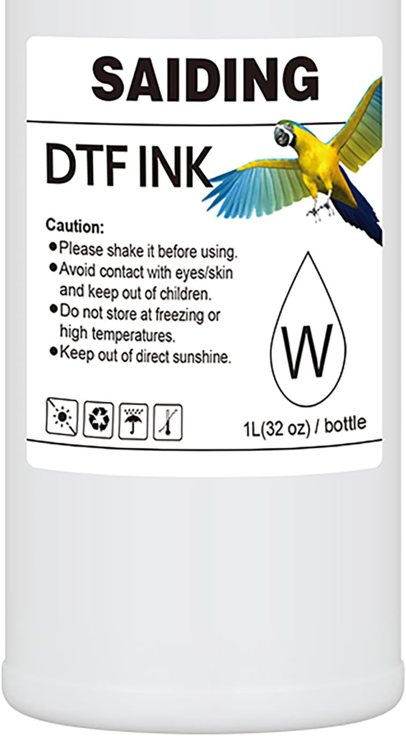 SAIDING Premium DTF Ink Refill for Inkjet Printers Heat Transfer Film Printing(250ml*6,KCMY 2WH)
