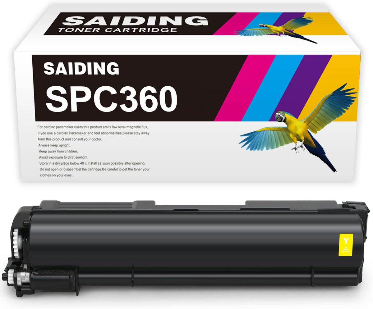 SAIDING 408179 Compatible Ink Cartridge Replacement for Ricoh SPC360 SPC361 to use with SP C360 C361 C360DNw C360SFNw Printer(1 Yellow)…