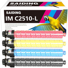 SAIDING Compatible IMC2510 IM C2510 Toner Cartridges 842554 842556 842555 842557 Toner Cartridge High Yield Replacement for Ricoh IM C2010 IM C2510 Printer(Black Magenta Cyan Yellow)