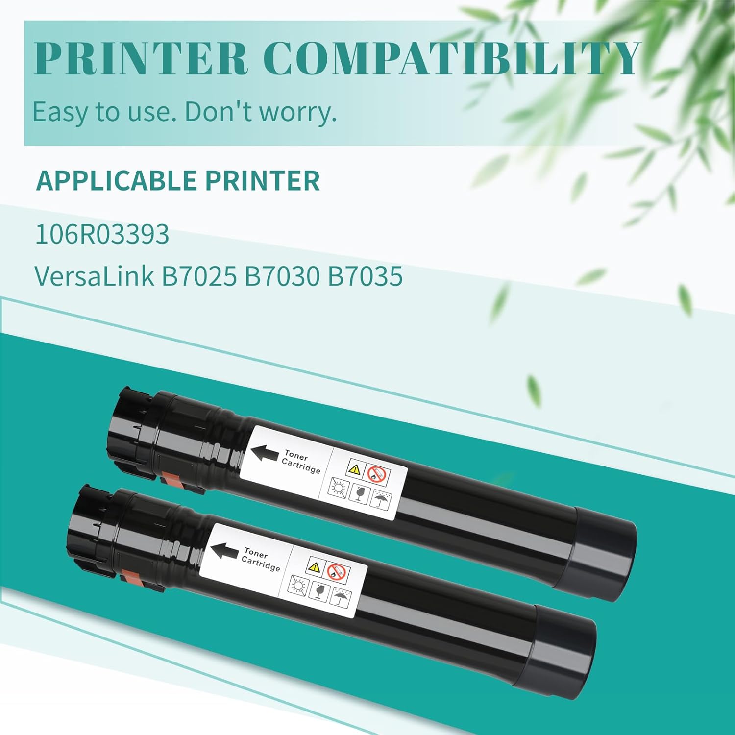 SAIDING Remanufactured Toner Cartridge Compatible for 106R03393 to Use with Xerox VersaLink B7025 B7030 B7035 Printer 15000 Pages (2 Black)