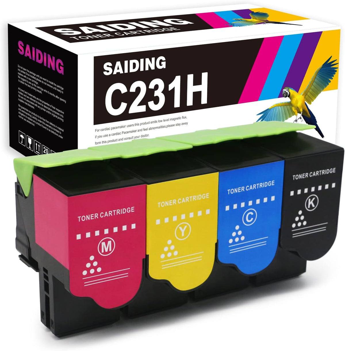 SAIDING C231H C231HK0 C231HC0 C231HM0 C231HY0 Remanufactured Toner Cartridge Compatible for C2325 C2425 C2535 MC2325 MC2425 MC2535 MC2640 C2325dw MC2325adw C2535dw MC2535adwe C2425dw MC2425adw