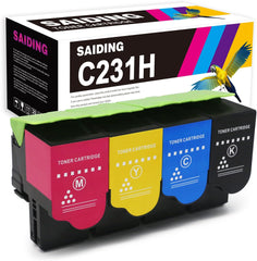 SAIDING C231H C231HK0 C231HC0 C231HM0 C231HY0 Remanufactured Toner Cartridge Compatible for C2325 C2425 C2535 MC2325 MC2425 MC2535 MC2640 C2325dw MC2325adw C2535dw MC2535adwe C2425dw MC2425adw