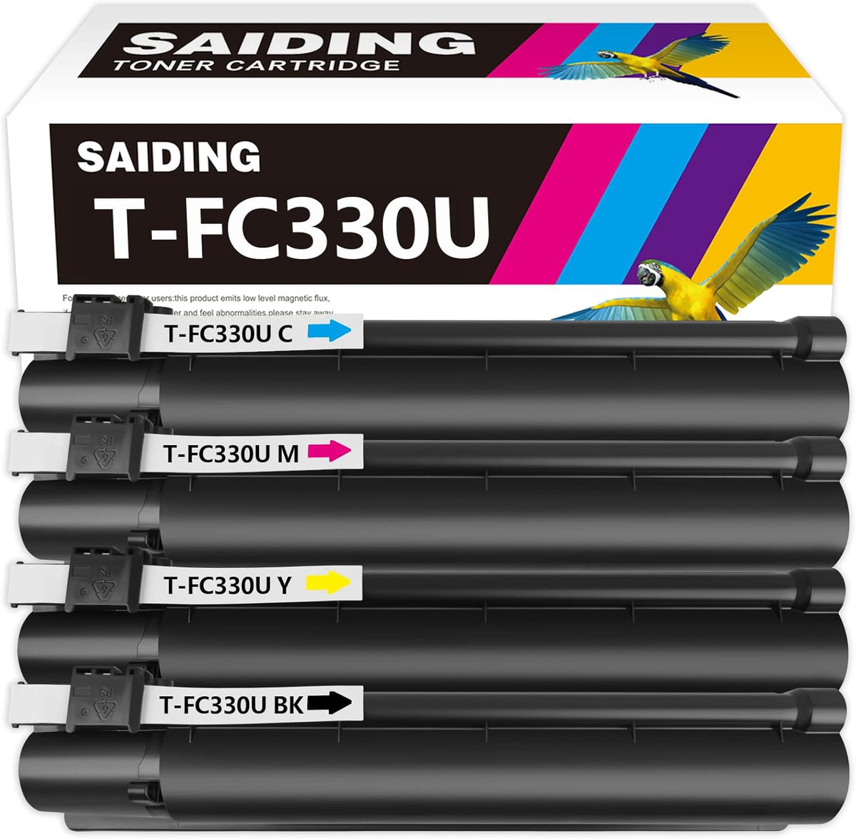 SAIDING Remanufactured TFC330 T-FC330 TFC330U T-FC330U Toner Cartridge Replacement E-Studio 330AC 400AC Printer(4-Pack).