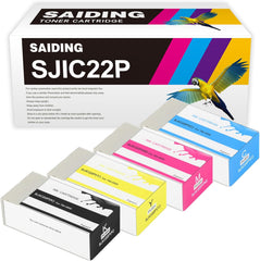 SAIDING Remanufactured Ink Cartridge Replacement for SJIC22P Ink Cartridge Kit for TM-C3500 C3500 C3510 C3520 Printer (4 Pack)