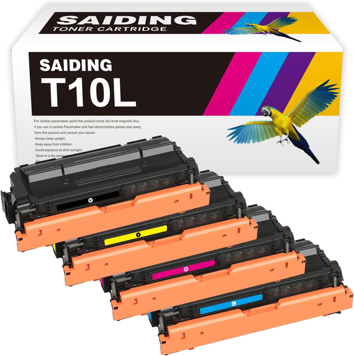 SAIDING Compatible T10 4563C001 4564C001 4565C001 4566C001 Toner Cartridge Replacement for Canon Color ImageClass X LBP1538C C1533P C1538P MF1538C C1538iF Printer.