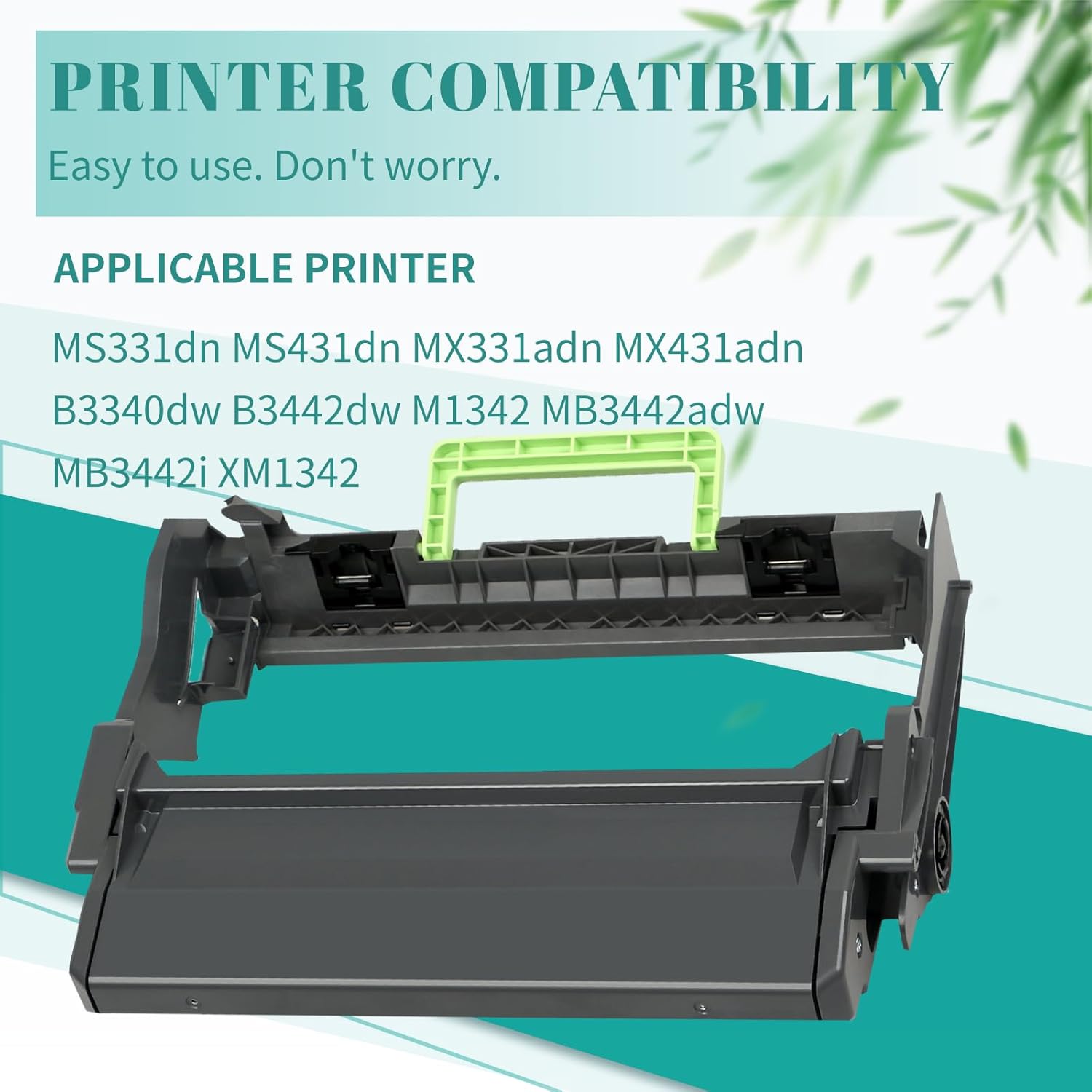 SAIDING 55B0ZA0 MS331 Drum Unit Replacement for MS331dn MS431dn MX331adn MX431adn B3340dw B3442dw M1342 MB3442adw MB3442i XM1342 Printer[40500 Pages]