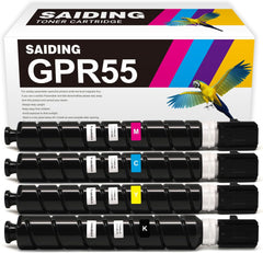 GPR55 GPR-55 Remanufactured Toner Cartridge Compatible for Canon ImageRunner Advance C5535i C5540i C5550i C5560i Printer(1Black 1Cyan 1Magenta 1Yellow)