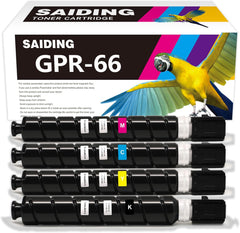 SAIDING GPR-66 GPR66 Toner Cartridge 5753C003AA 5754C003AA 5755C003AA 5756C003AA High Yield Toner Cartridge Compatible for Canon ImageRUNNER Advance DX C3926i C3930i C3935i Printer(4-Pack)