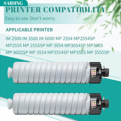 SAIDING Compatible 841993 mp2554 mp 3554 Toner Cartridge Replacement for Ricoh Lanier Savin IM 2500 IM 3500 IM 6000 MP 2554 MP2554SP MP2555 MP 2555SP MP 3054 MP3054SP MP3055 MP 3554 MP3555