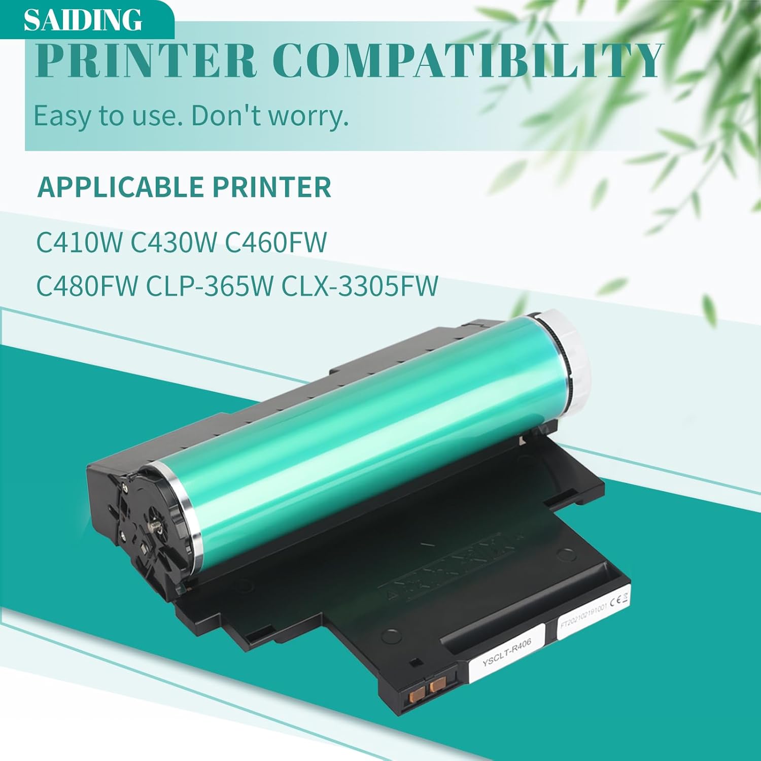 SAIDING R406 Imaging Unit Replacement for Samsung CLT-R406 CLT R406 Drum Cartridge to Use with Xpress C410W C430W C460FW C480FW CLP-365W CLX-3305FW Printer (1 Pack)