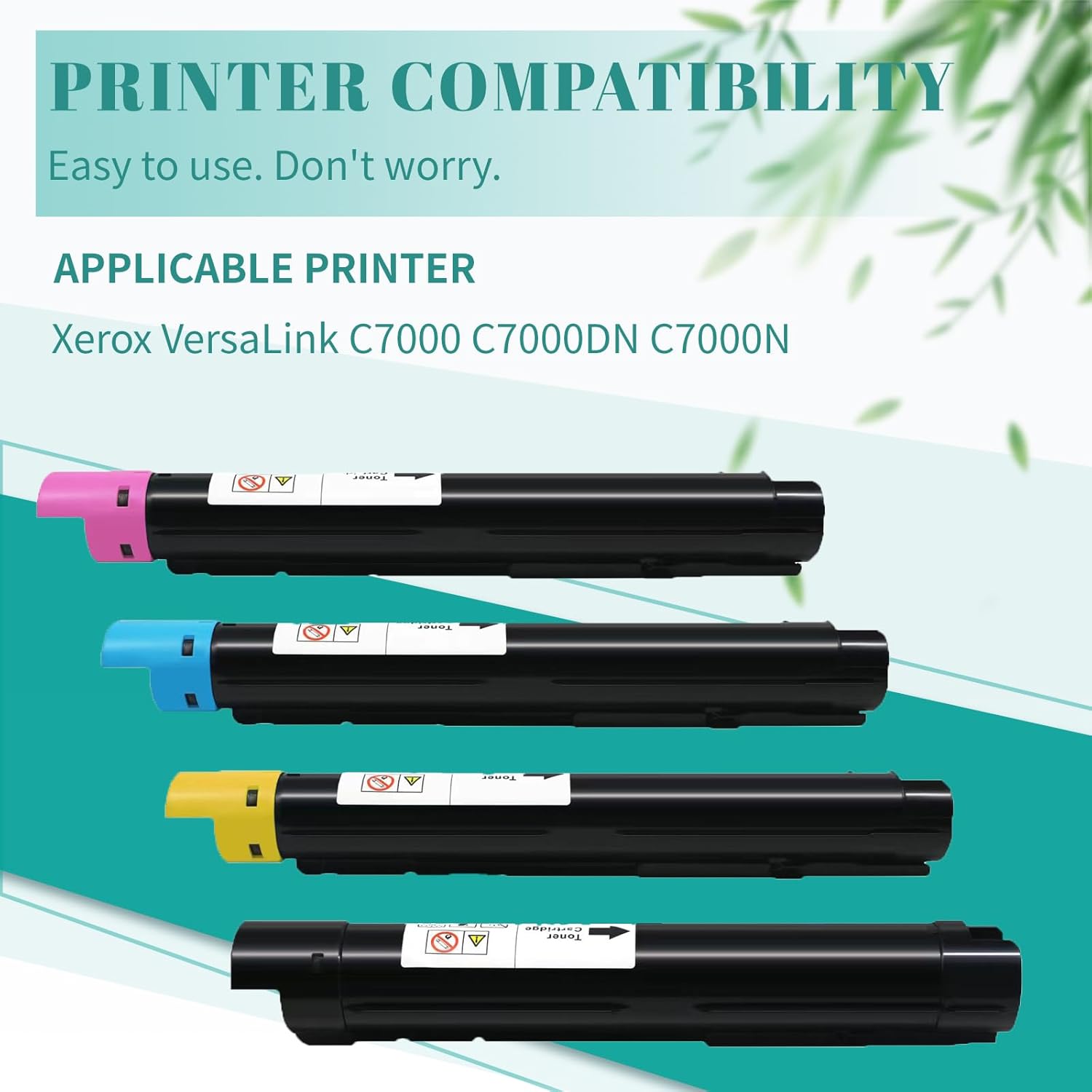 SAIDING Remanufactured Toner Cartridge Replacement for Xerox C7000 106R03757 106R03758 106R03759 106R03760 to Use with VersaLink C7000 C7000DN C7000N Printer (4 Pack)