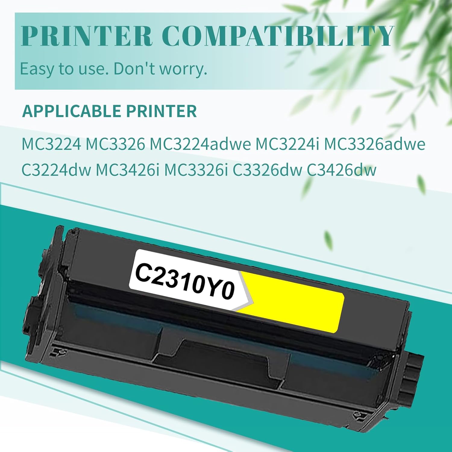 SAIDING C3224 C3210Y0 C321HY0 Toner Cartridge Replacement for MC3224 MC3326 MC3224adwe MC3224i MC3326adwe C3224dw MC3426i MC3326i C3326dw C3426dw Printers.(Yellow)