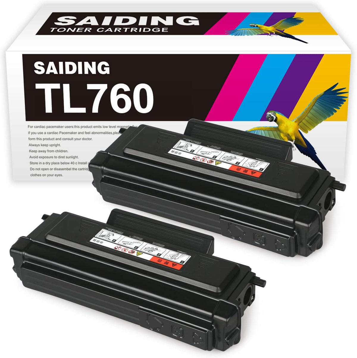 SAIDING Remanufactured Toner Cartridge Replacement for TL760 TL-760 for L2350DW L2710DW Printer (2 Black)