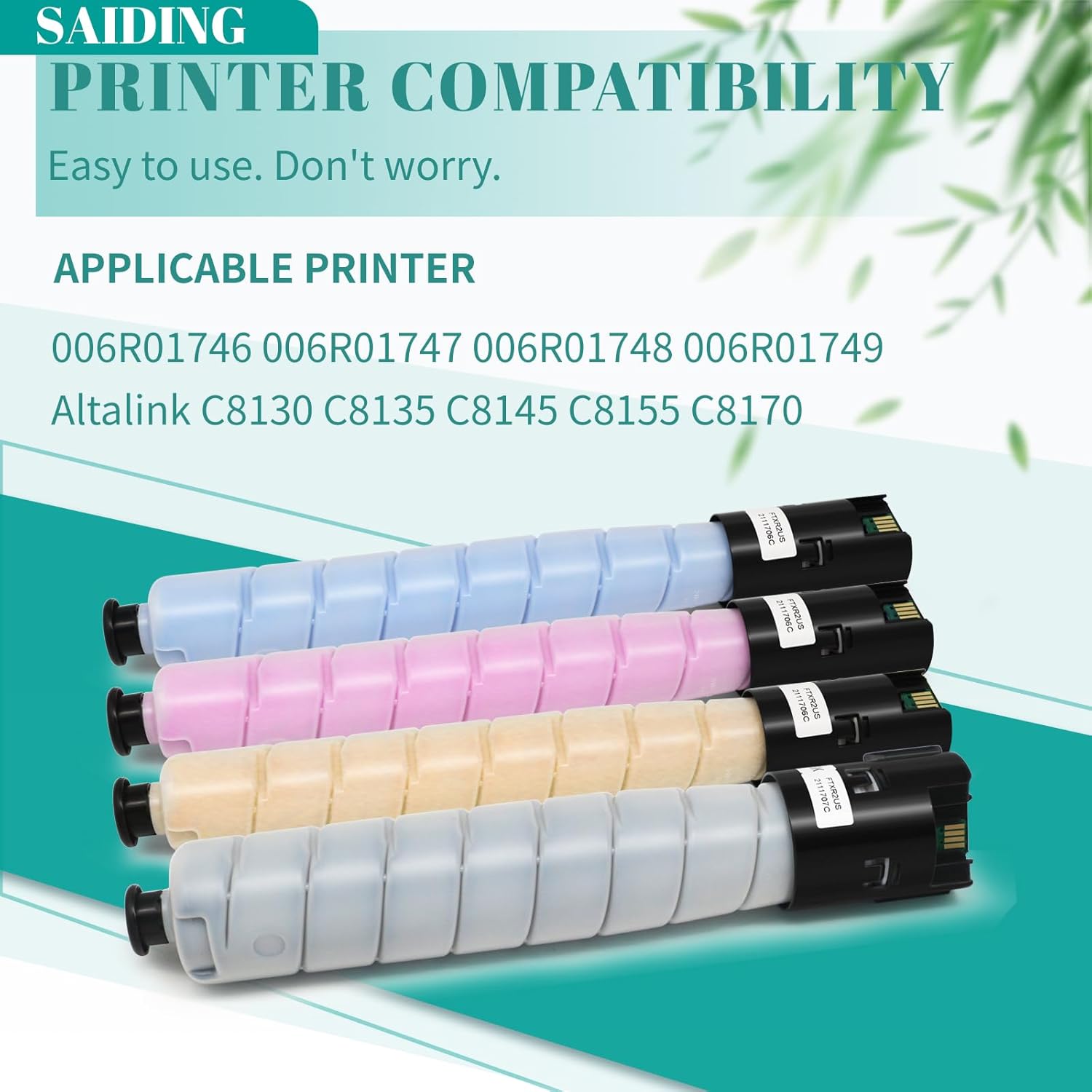 SAIDING Remanufactured Toner Cartridge Replacement for C8130 006R01746 006R01747 006R01748 006R01749 for Xerox Altalink C8130 C8135 C8145 C8155 C8170 (4 Pack)