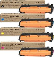 SAIDING 659A W2011A W2010A W2012A W2013A Remanufactured Toner Cartridge for Replacement Color Enterprise M856dn M856x MFP M776dn M776z M776zs Printer(4 Pack)