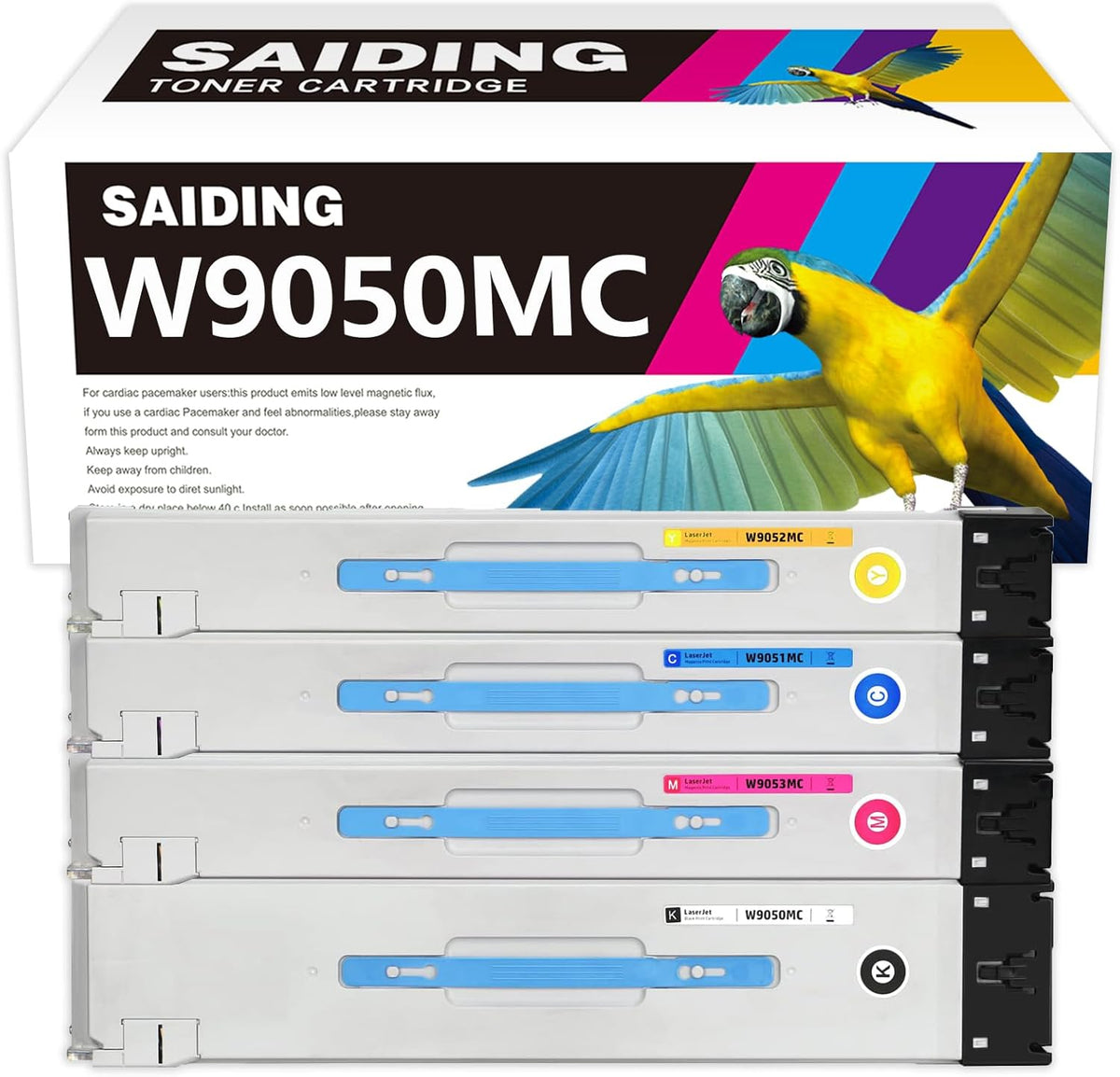 SAIDING W9050MC W9051MC W9052MC W9053MC Toner Cartridges Compatible for Color Managed MFP E87640Z E87650Z E87660 Printer.(4-Pack)