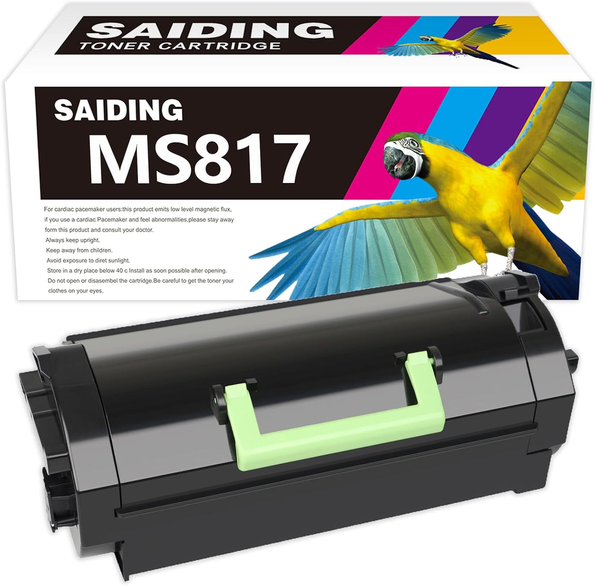 SAIDING Remanfactured MS817 MS 817 53B1H00 High Yield Black Toner Cartridge Compatible for MS817 MS818 MS818dn MS817n Laser Printer[25000 Pages].