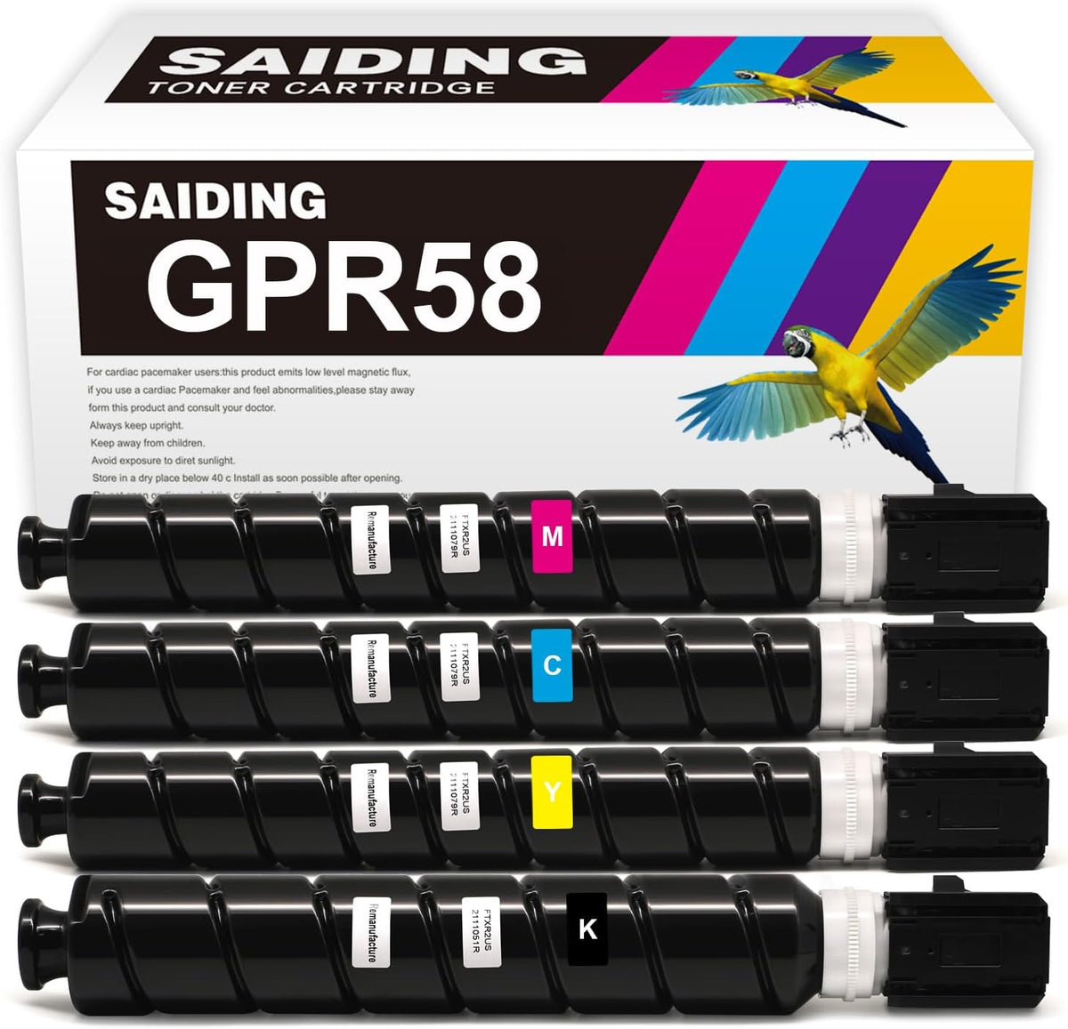 SAIDING Remanufactured GPR-58 GPR58 Toner Replacement for Canon ImageRunner Advance (iR-ADV) C256 C356 DX C257 C357 DX-C359IF DX-C259IF Printer.