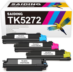 SAIDING TK5272 TK-5272 Toner Cartridge 1T02TV0US0 1T02TVCUS0 1T02TVBUS0 1T02TVAUS0 Compatible for M6630cidn M6230cidn M6235cidn P6230cdn Printer.（4-Pack,Black Cyan Magenta Yellow）